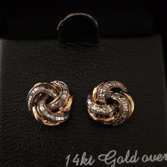 Macy & Co. 14K Gold over Sterling Silver Earrings - Picture 4 of 6